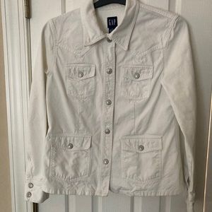 Gap White Denim Jacket